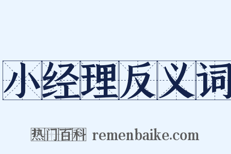 小经理反义词是什么意思的图片